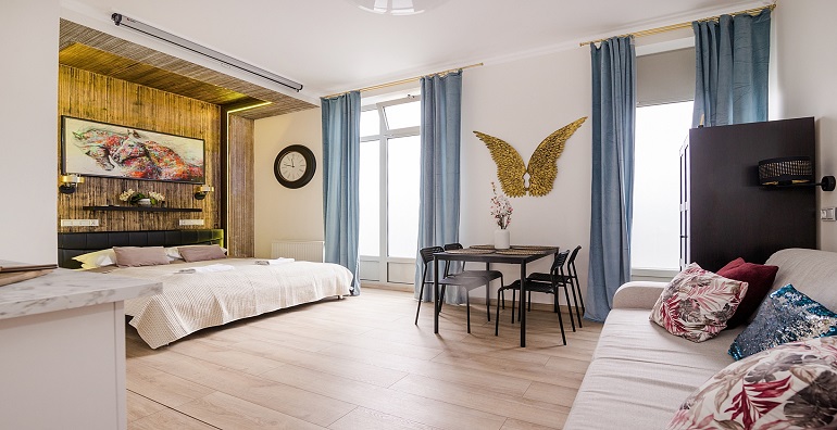 Estudio en alquiler por un día Varsovia Praga, excelente ubicación y comodidad SonXX3